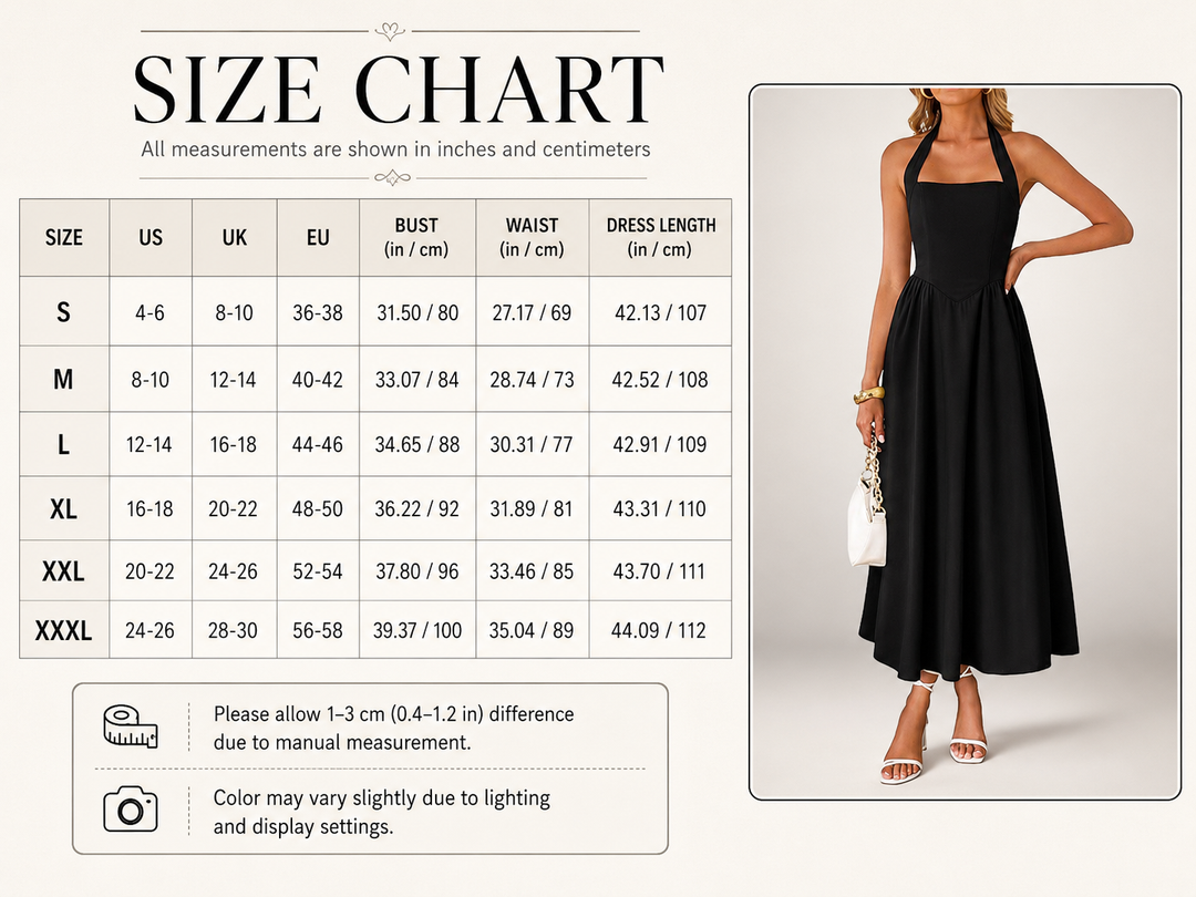 Halter Flow Midi Dress