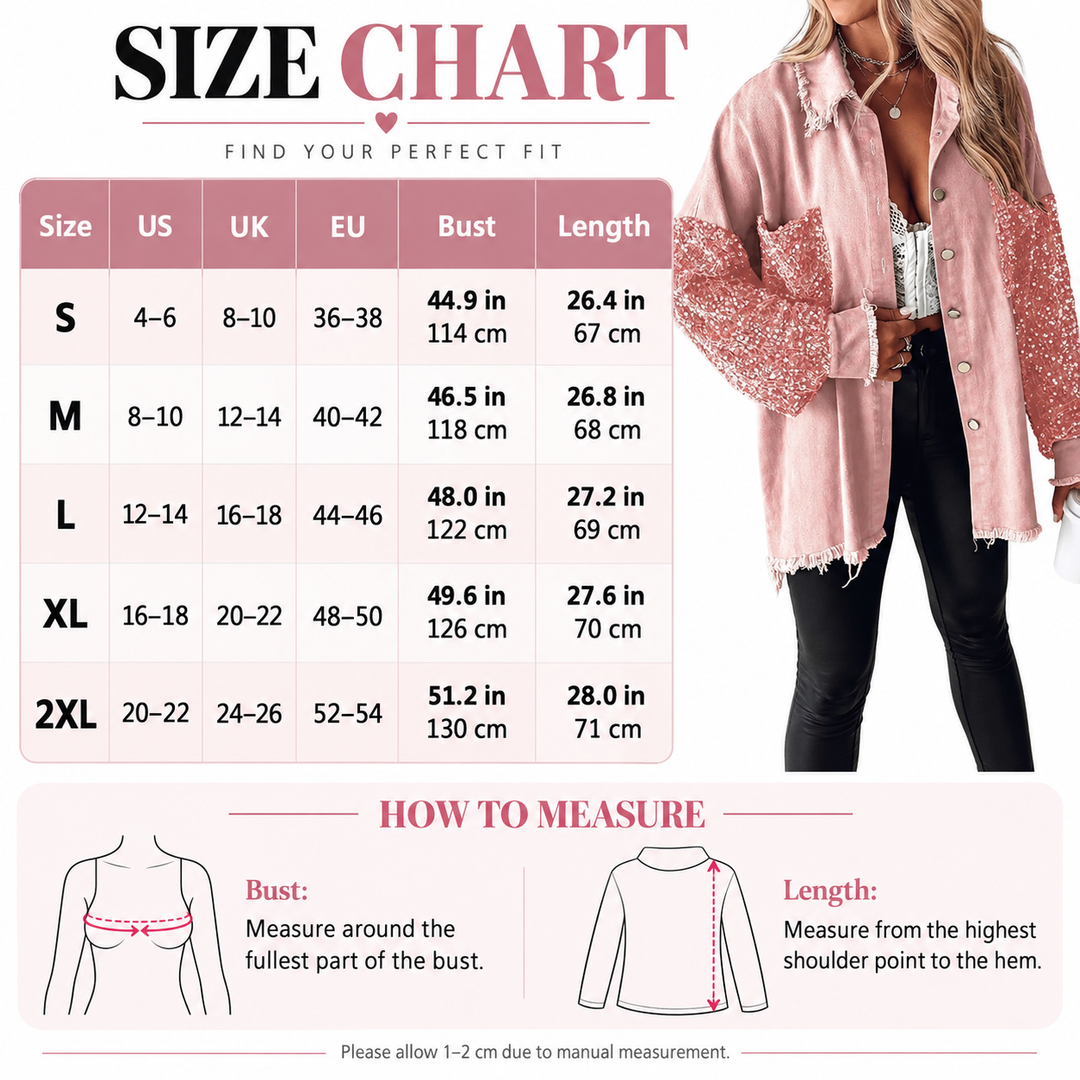 Sequin Sleeve Shirt Jacket