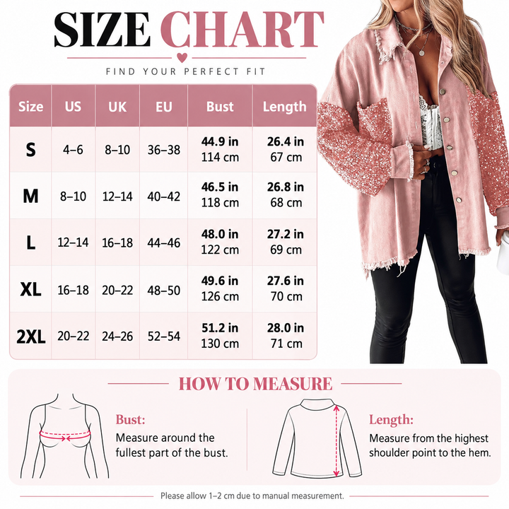 Sequin Sleeve Shirt Jacket