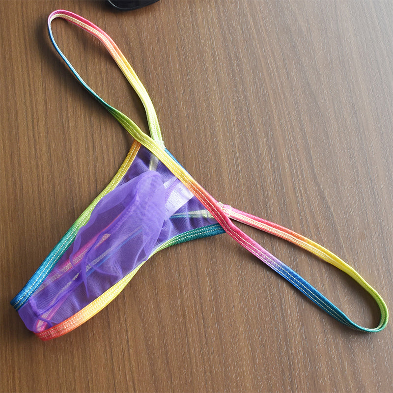 Women's transparent mesh thong