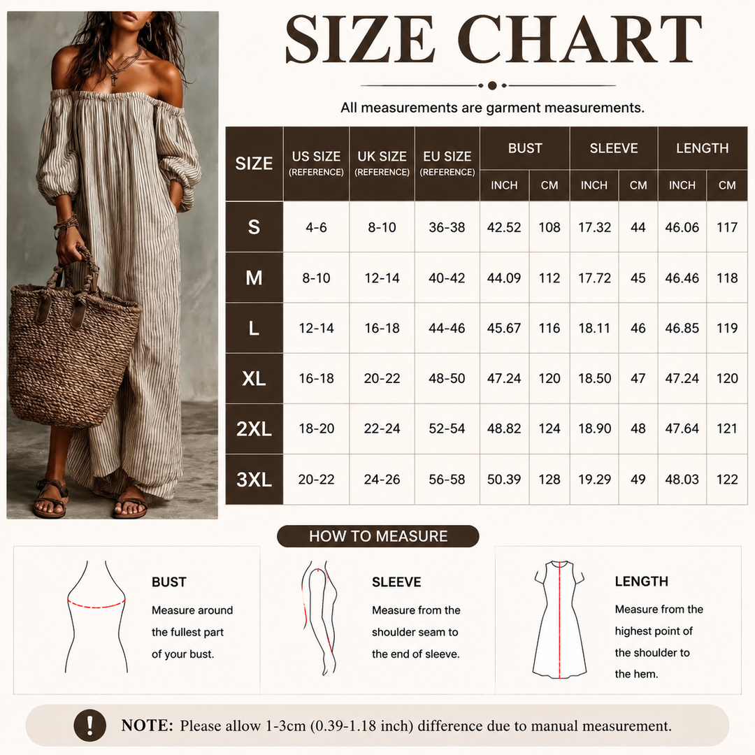 Striped Off Shoulder Maxi Dress