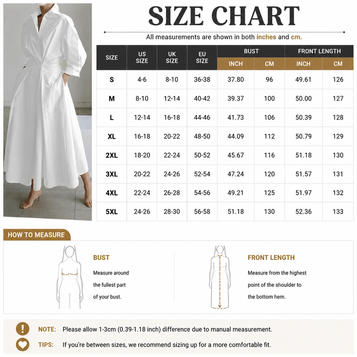 Elegant Belted Shirt Maxi Dress