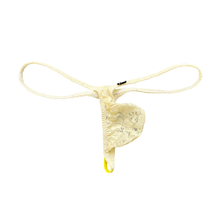 Men's Low-Rise Floral Lace Thong