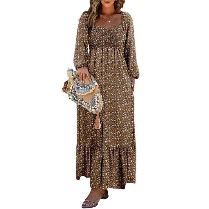 Floral Button Midi Dress