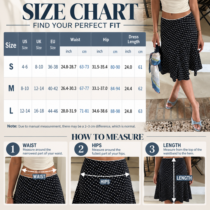 Polka Dot Midi Skirt