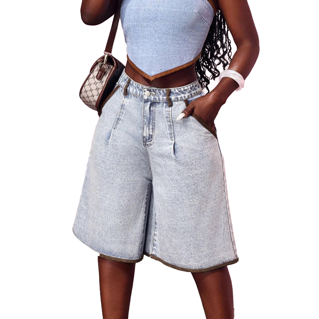 Vintage Wide Leg Denim Shorts