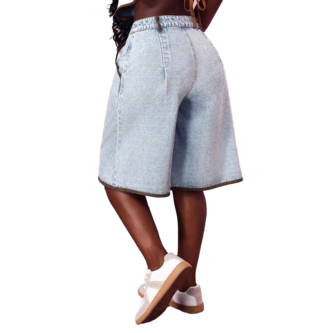 Vintage Wide Leg Denim Shorts