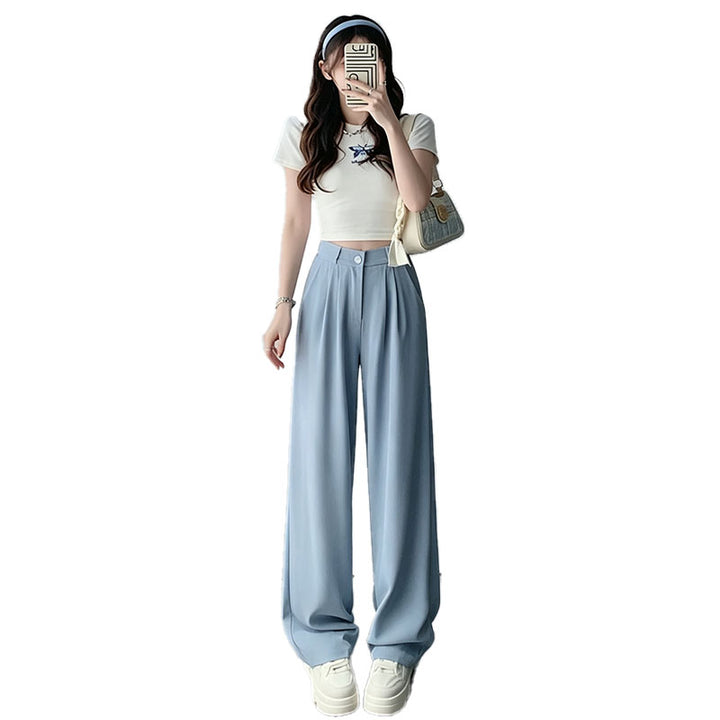 High Waist Pleated Wide Leg Pants