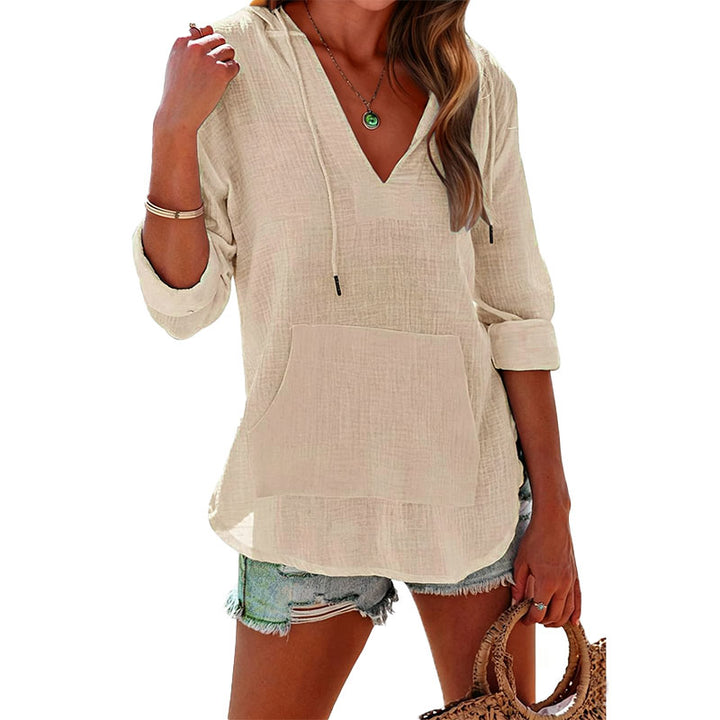 Relaxed Hooded Pullover Top